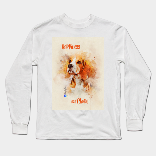 Happiness is a Choise - Beagle Dog - Crewneck Sweatshirt