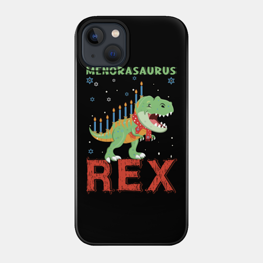 Menosaurus Dinosaur Candle Menorah 2021 Hanukkah - Hanukkah - Phone Case