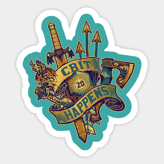 Crit Happens (20) - Dungeons And Dragons - Sticker