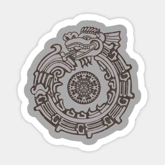 Aztec Sun Dragon - Dragons - Sticker