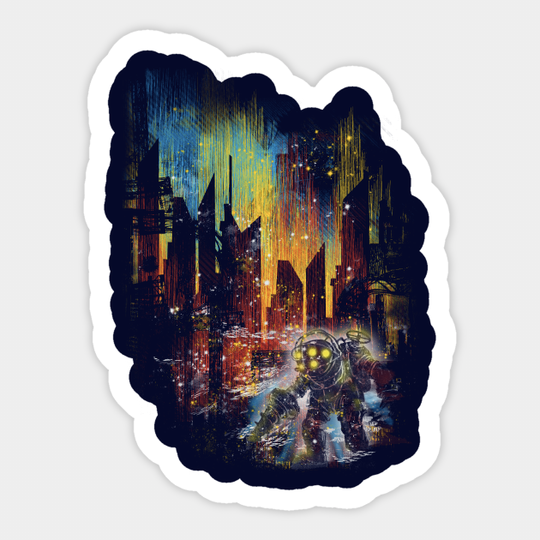 leaving rapture - Bioshock - Sticker