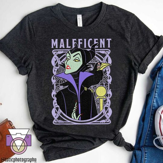 Vintage Disney Villains Sleeping Beauty Maleficent Old School Poster Shirt