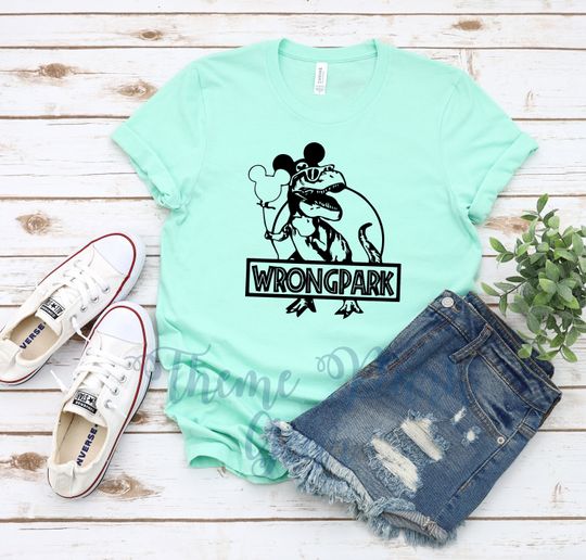 Jurassic Park Wrong Park Shirt- Universal Studios Shirt- Disney Shirt- Custom Design Colors Available