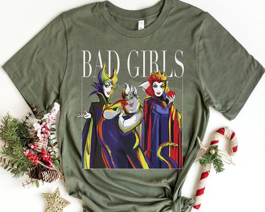 Disney Villains Bad Girls Group Ursula Maleficent Evil Queen Shirt