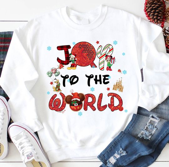 Joy To The World Castle Sweatshirt, Disney Christmas 2022, Matching Family  Sweatshirts