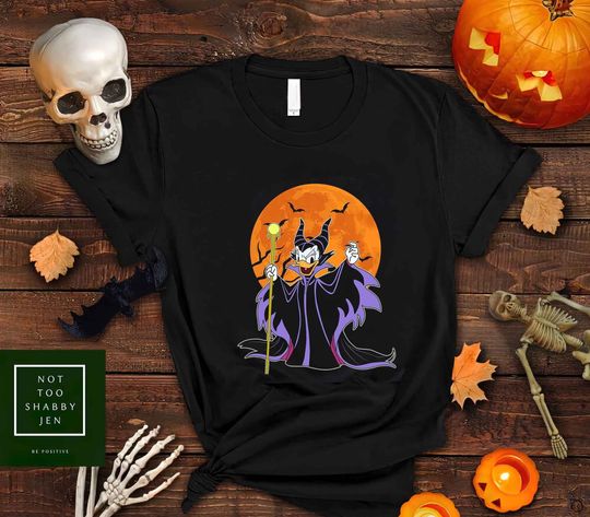 Discover Disney Donald Duck Cosplay Villain Maleficent The Nightmare Halloween T-shirt