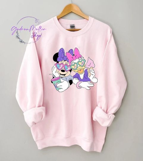 Retro Minnie and Daisy Sweatshirt, Disney Best Friends