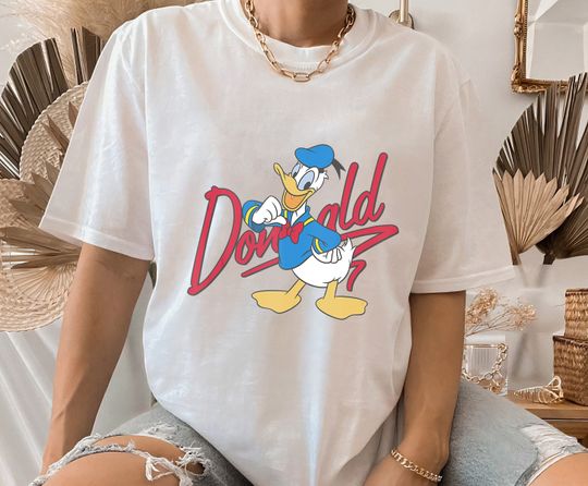 Disney Mickey And Friends Donald Duck Signature Portrait, Disney Character Shirt, Magic Kingdom