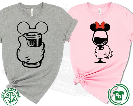 Disney Couple Shirts, Disney Drinking Shirts, Disney Epcot Shirts, Disney Family Couple Matching Shirts