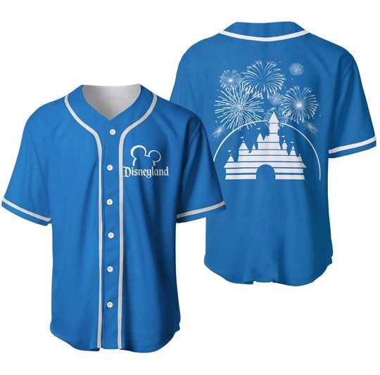 Disneyland Castle Fireworks Denim l Jersey