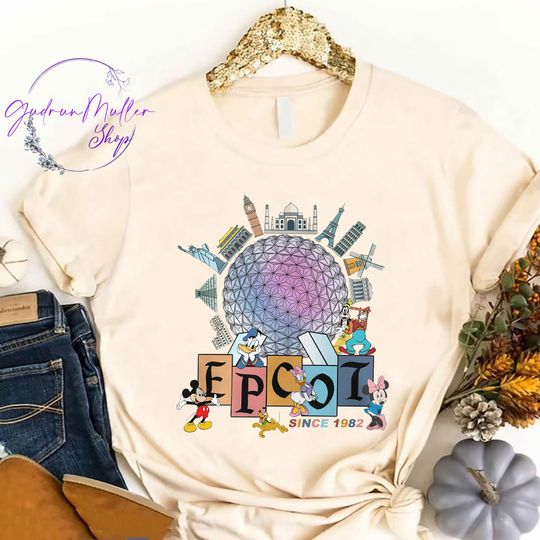 Vintage Epcot Since 1982 Shirt, Disney Epcot Shirt, Mickey Disneyland Shirt, Epcot World Showcase