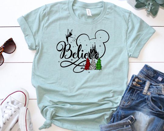 Disney Christmas Shirt, Believe Christmas Shirt, Family Vacation Shirt