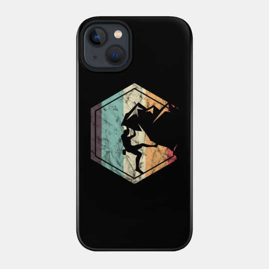 Vintage Retro Rock Climbing - Rock Climbing - Phone Case