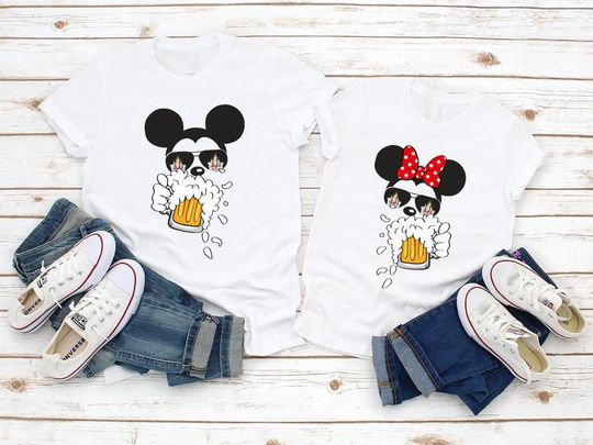 Mickey Beer, Minnie Beer Shirt, Disney Drinking Squad, Disney Drinking, Drinking Around The World