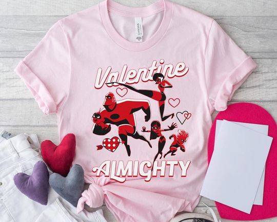 Incredibles Valentine Almighty Family Shirt / Disney The Incredibles Teeatching Trip
