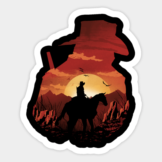 Red Sunset - Red Dead Redemption 2 - Sticker