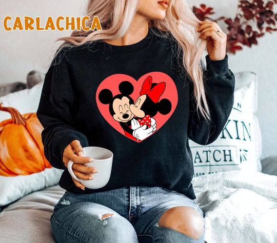 Disney Valentine Shirt, Retro Disney Mickey Minne Valentine Sweatshirt