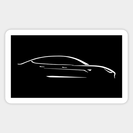 Fast Electric Car Abstract Drawing - Tesla - Sticker