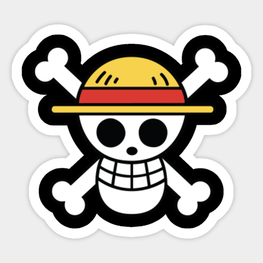 One piece flag logo - Onepiece Flag Cutest Logo Straw Hat Pir - Sticker