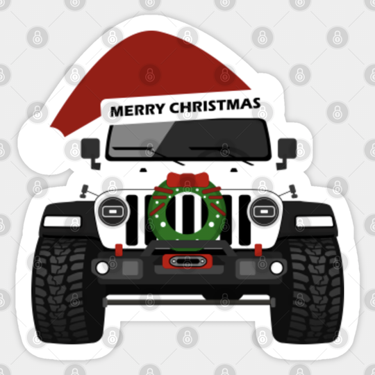 Merry JeepMas - Jeep - Sticker