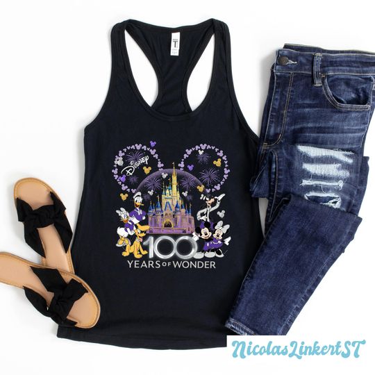 Discover Disney Princess Tank, Disney 100 Years Of Wonder Tank, Disneyland Princess Shirt