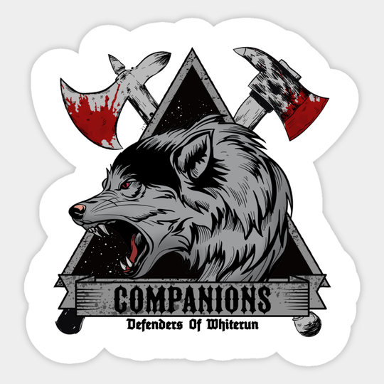 COMPANIONS DEFENDERS OF WHITERUN - Skyrim Meme - Sticker