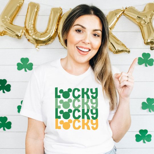 Lucky St Patrick's Day T-Shirt, St Patrick's Day Shirt, St Patricks Day Gift, Disney Lucky Mickey T-Shirt