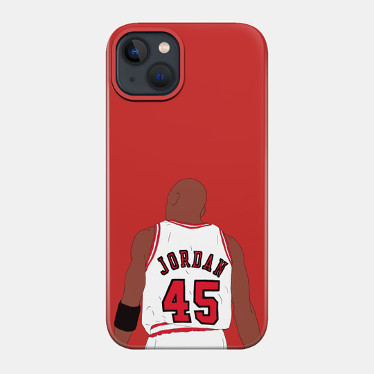 Michael Jordan 45 Back-To - Michael Jordan - Phone Case