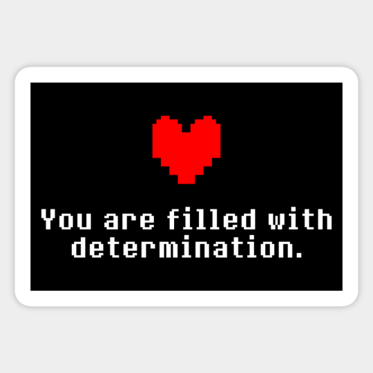 Undertale - Determination heart - Undertale - Sticker