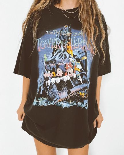 Vintage The Twilight Zone Tower of Terror Retro Shirt, Disney tee