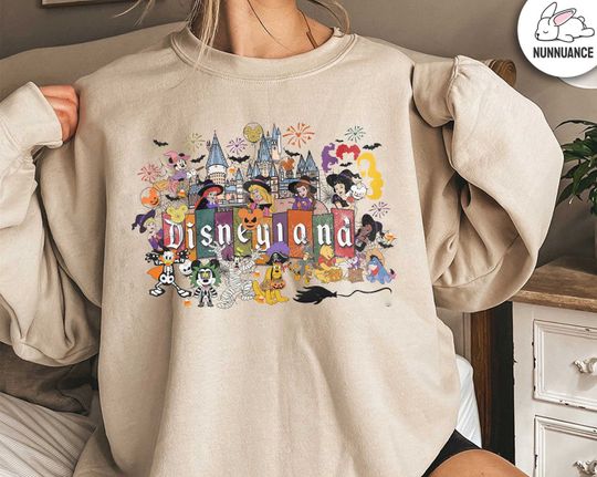 Discover Retro Halloween Mickey and Friends Disneyland Sweatshirt