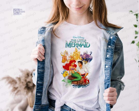Vintage Disney The Little Mermaid Shirt, Disney Retro