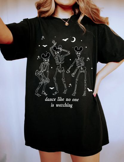 Disney Skeleton Shirt, Mickey Skeleton Shirt, Mickey Ears Shirt, Dancing Skeletons shirt