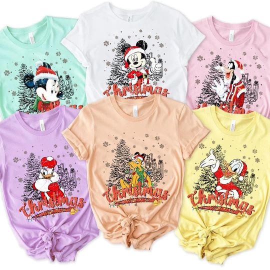 Personalized Disney Characters Christmas Shirts