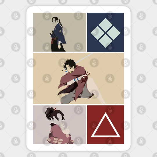 Fuu, Jin, And Mugen - Samurai Champloo - Sticker