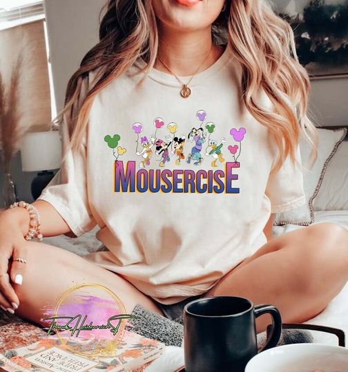 Disney Mousercise 90s Shirt, Disney  Shirt, Mickey and Friends Shirt