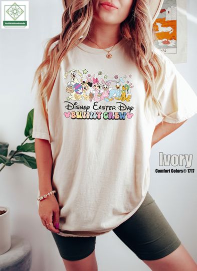 Disney Easter Day Bunny Crew Shirt, Easter Mickey and Friends, Easter Eggs Shirt