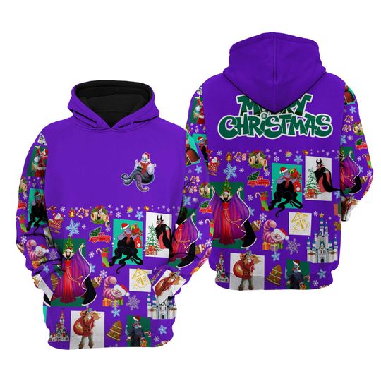 Ursula Violet Christmas Disney 3D Hoodie