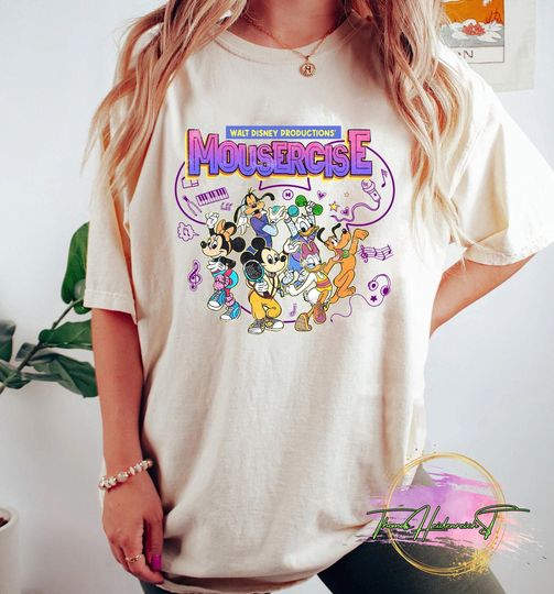 Mousercise Shirt, Vintage Disney Shirt