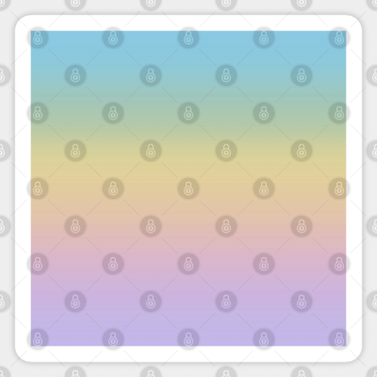 Pastel Rainbow Ombré Gradient - Pastel - Sticker