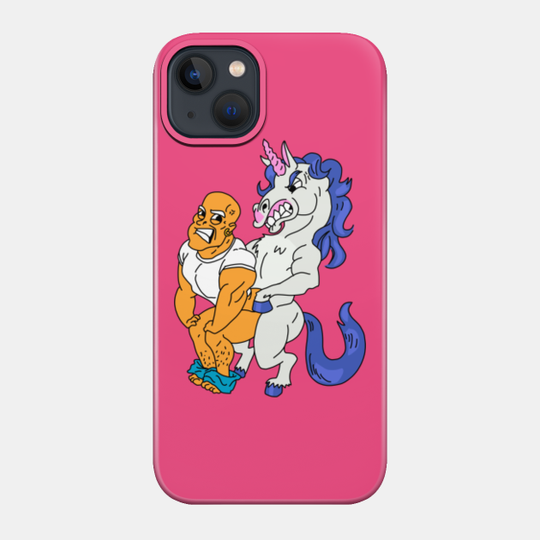 Drawing of a Unicorn - Big Mouth - Phone Case