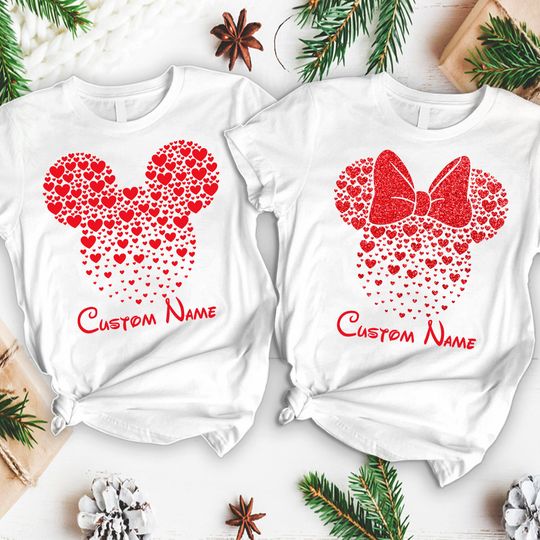 Couple Disney Matching Shirts, Disney Valentine's Day Family Shirt