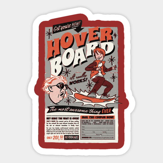 hoverboard - Back To The Future - Sticker