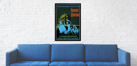 Disneyland Haunted Mansion Hitchhiking Ghosts Attraction Poster