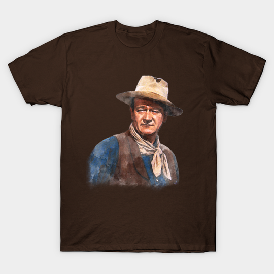 John Wayne "The Duke" - Watercolor - John Wayne - T-Shirt