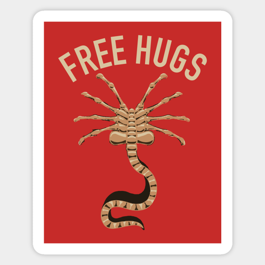 Alien Facehugger Free Hugs Xenomorph - Alien - Sticker