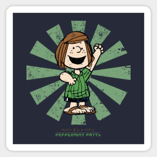 Peppermint Patty Retro Japanese Peanuts - Peppermint Patty - Sticker