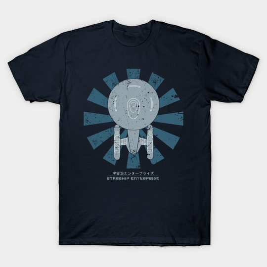 Starship Enterprise Retro Japanese Star Trek - Star Trek - T-Shirt