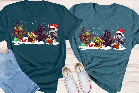 DISNEY FIGURES SHIRT - Disney Characters Shirt - Christmas Tee Shirt - Family Vacation Tee - Disney Xmas Tee - Funny Short Sleeve Shirt