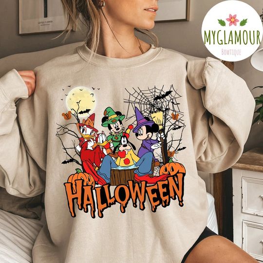 Vintage Disney Mickey and Friends Pumpkin Halloween Sweatshirt